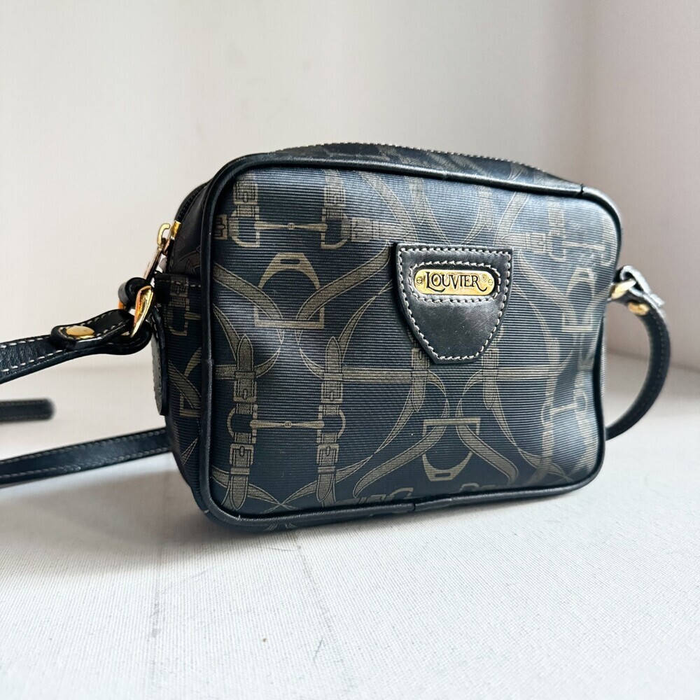Vintage Louvier Equestrian Print Small Camera Bag - Picture 2 of 9